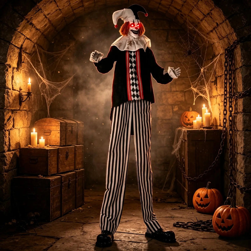 Frightening Giant Clown Prop with Realistic Facial Expressions by HouseOfZazla