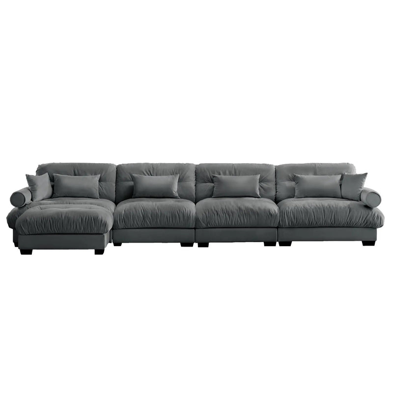 Super Comfort Oversized Modular Sectional Sofa With Movable Ottoman by Unique Piece Furniture