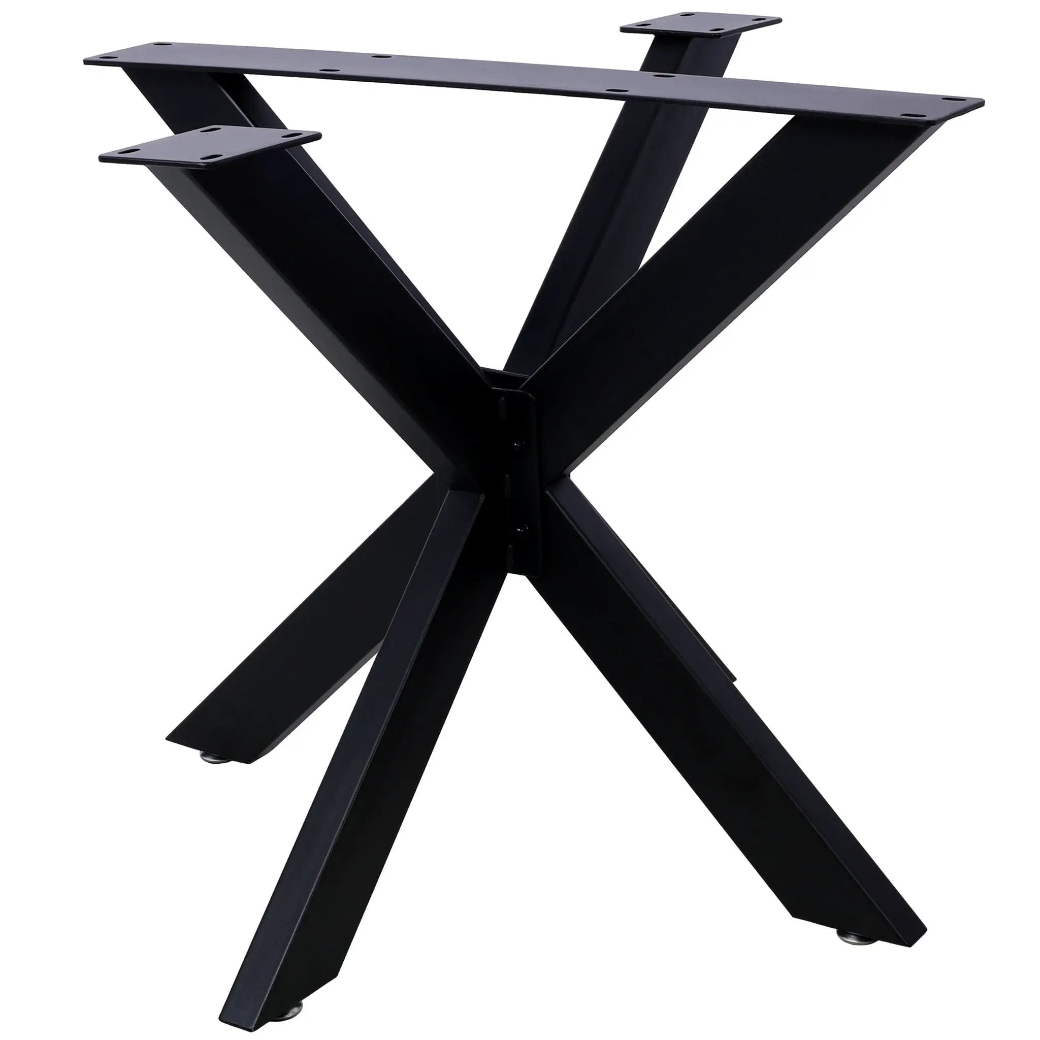 Spider Shaped Steel Table Legs, Metal Dining Table Frame, Heavy Duty Box Section Table Base - Black by HouseOfZazla