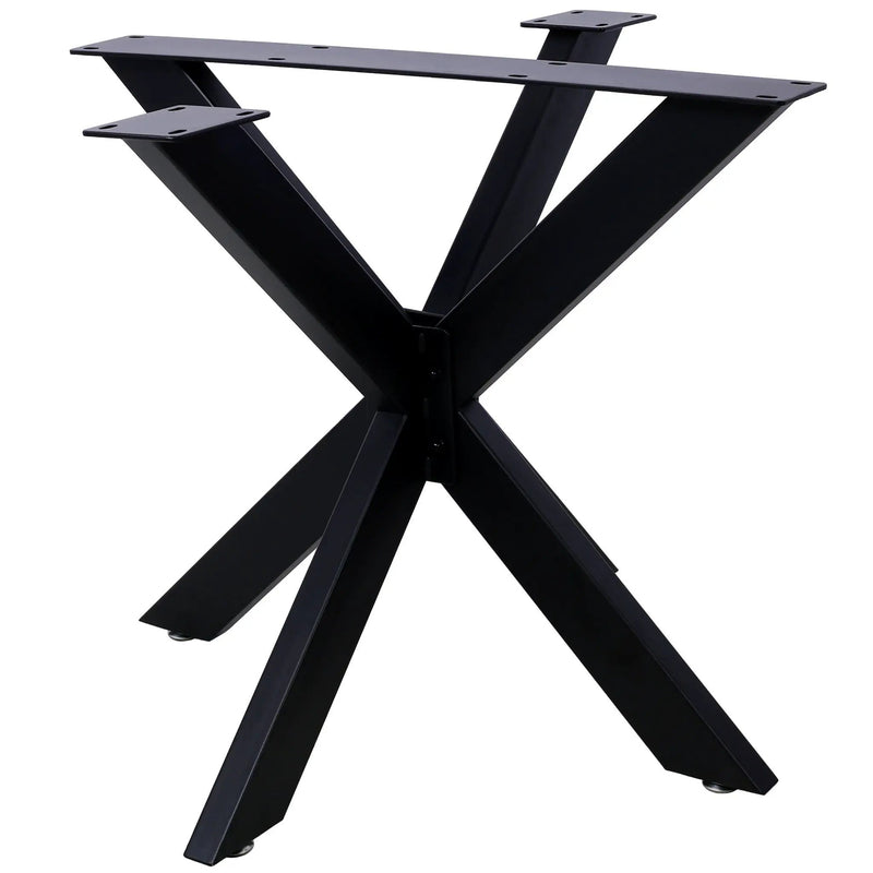 Spider Shaped Steel Table Legs, Metal Dining Table Frame, Heavy Duty Box Section Table Base - Black by HouseOfZazla