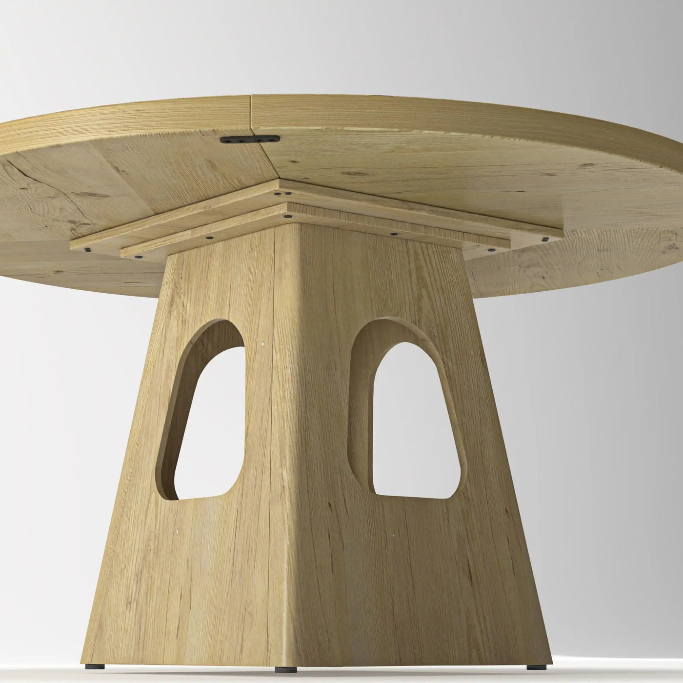 Farmhouse Round Dining Table With Storage Base by HouseOfZazla