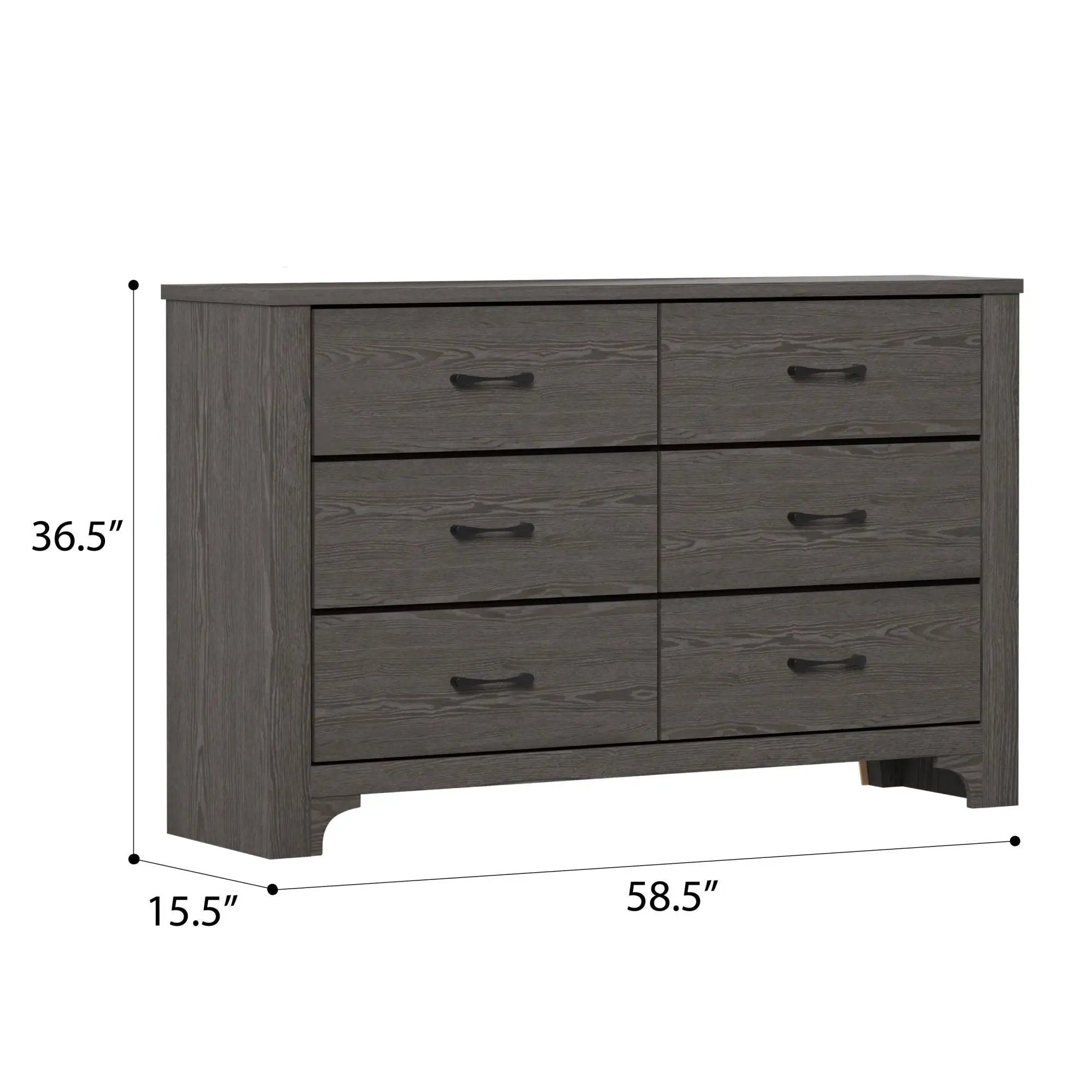 6 Drawer Dresser - Brown by HouseOfZazla