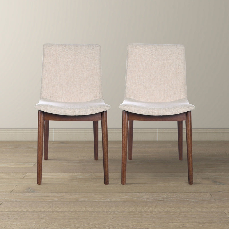 Beige Dining Chair Set of 2 with Solid Wood Construction - Ravel, photo 9 of 10