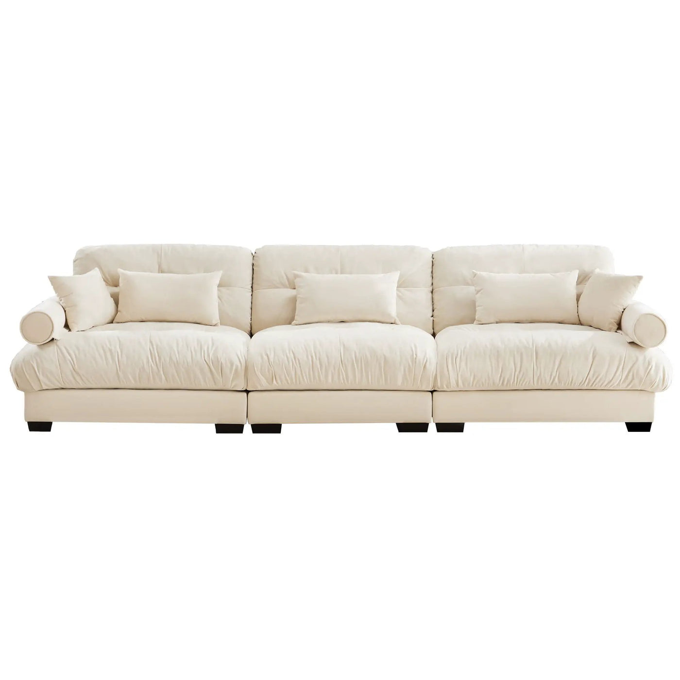 Modern Oversize Sofa With Cloud Like Comfort, Featuring Waist And Throw Pillows by Unique Piece Furniture