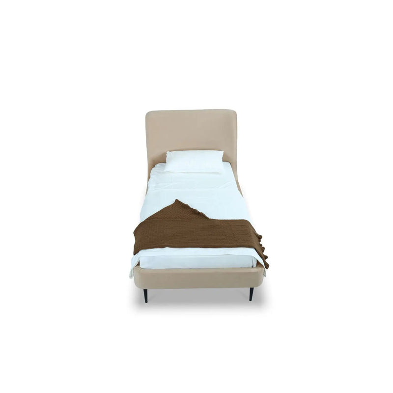 Heather - Upholstered Bed With Curved Headboard