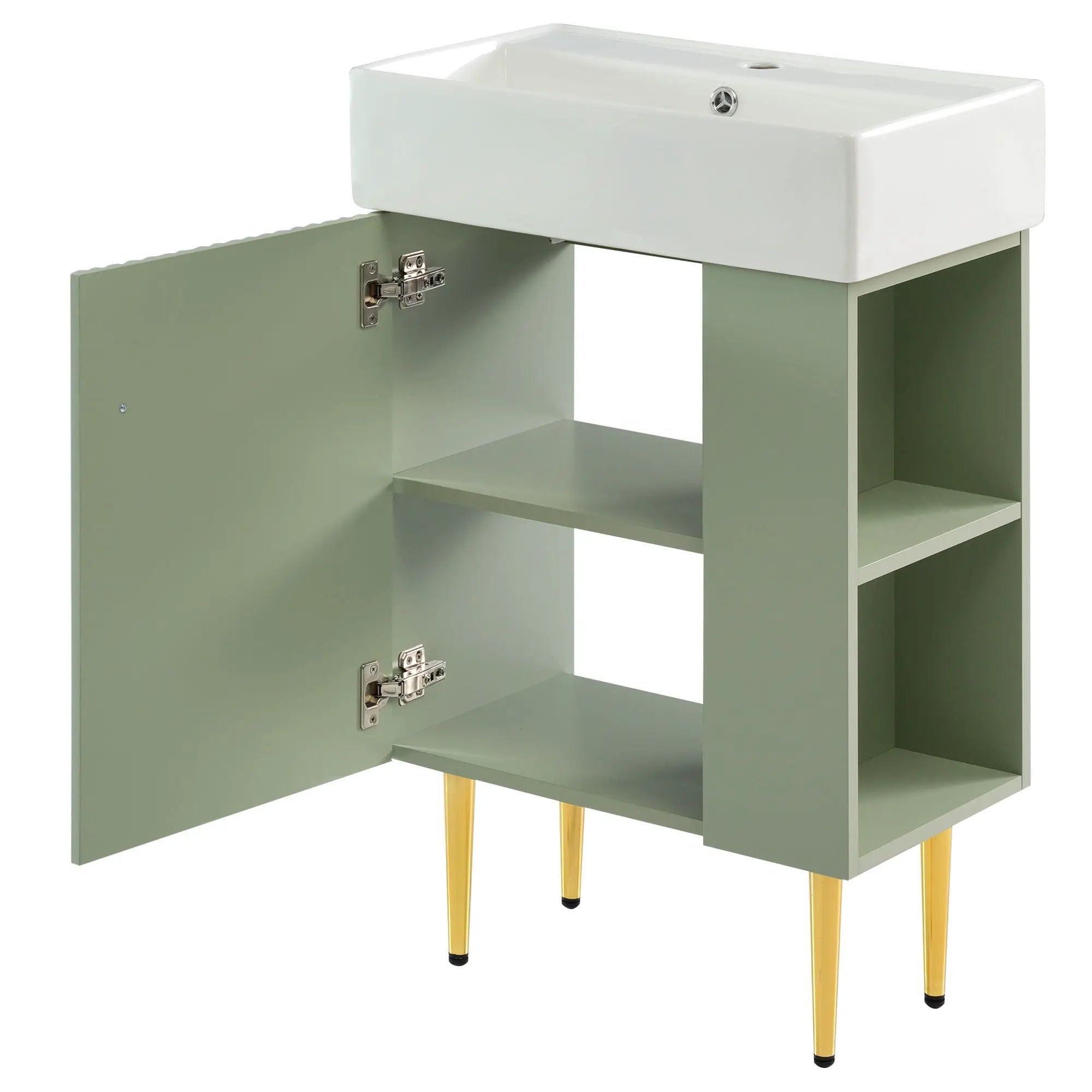 Bathroom Vanity, Combo Cabinet, Bathroom Storage Cabinet, Single Ceramic Sink by HouseOfZazla