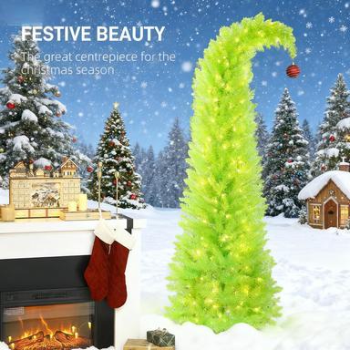 72 INCH Whimsical Christmas Tree, Pencil Xmas Tree with, photo 5 of 8
