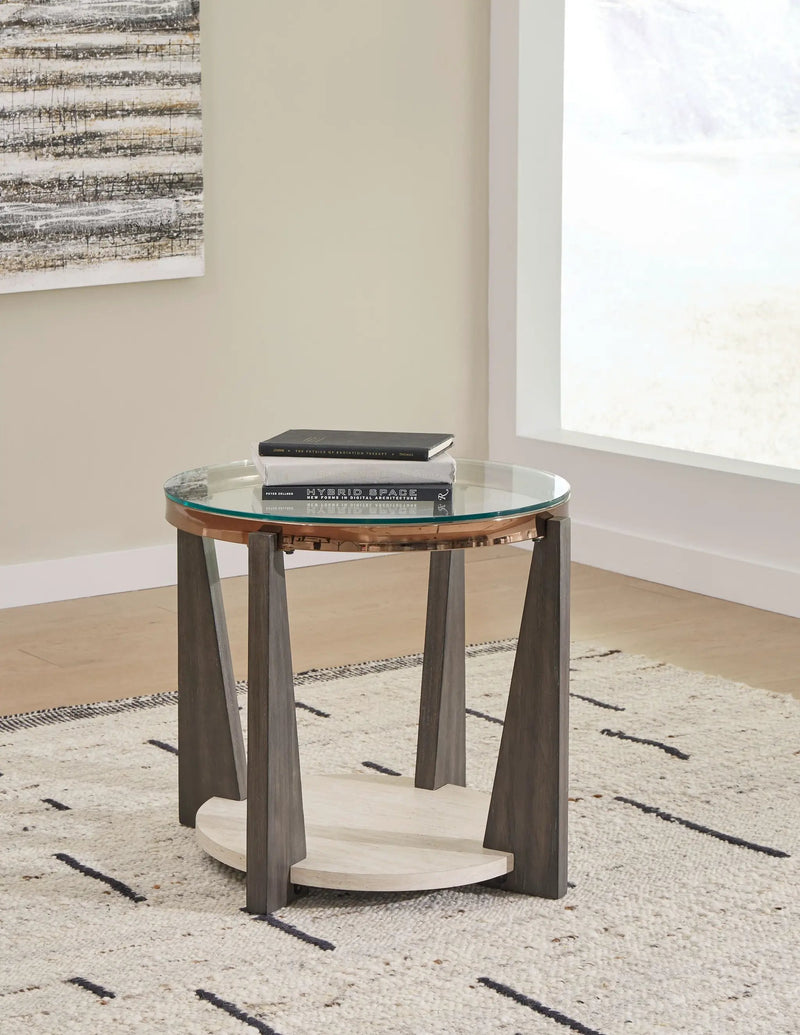 Frazwa - Round End Table - Multi by Unique Piece Furniture