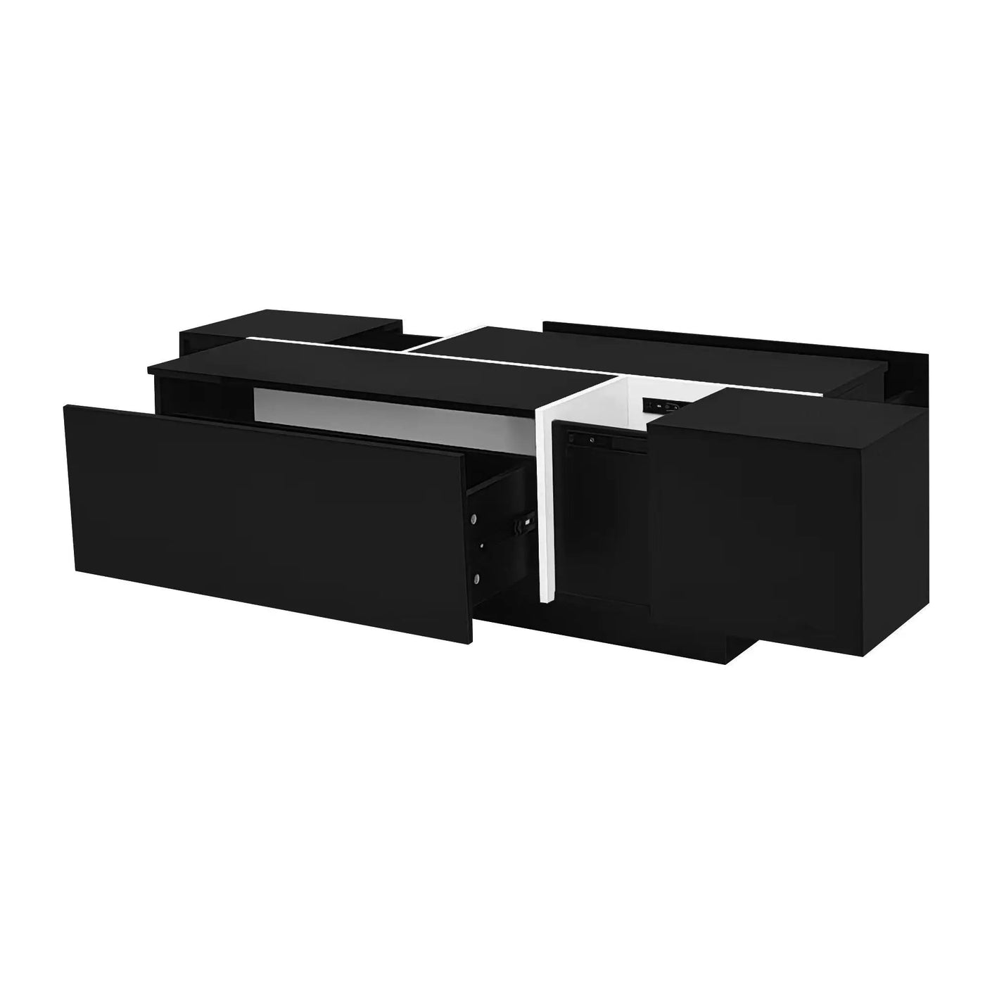 Extendable Coffee Table With 2 Hidden Storage Space And 2 Drawers For Living Room by HouseOfZazla