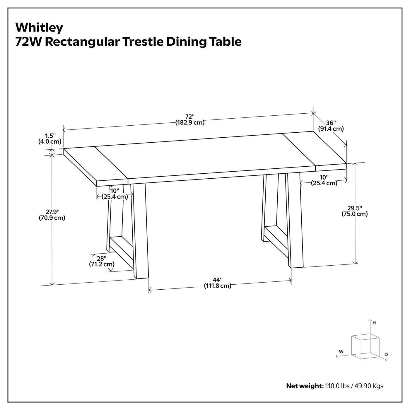 Whitley - Dining Table by Unique Piece Furniture