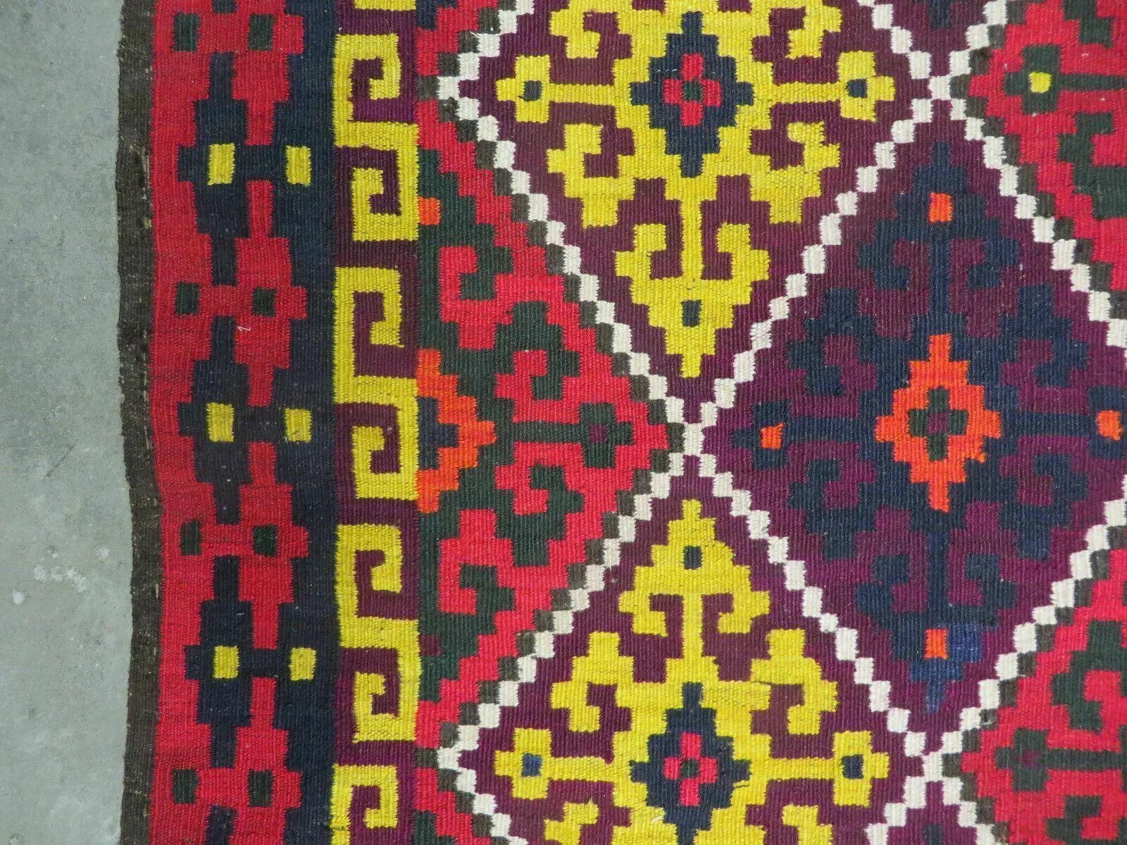 6' X 13' Antique Turkish Kilim Handmade Flat Weave Wool Rug Veg Dye by Jewel Rugs