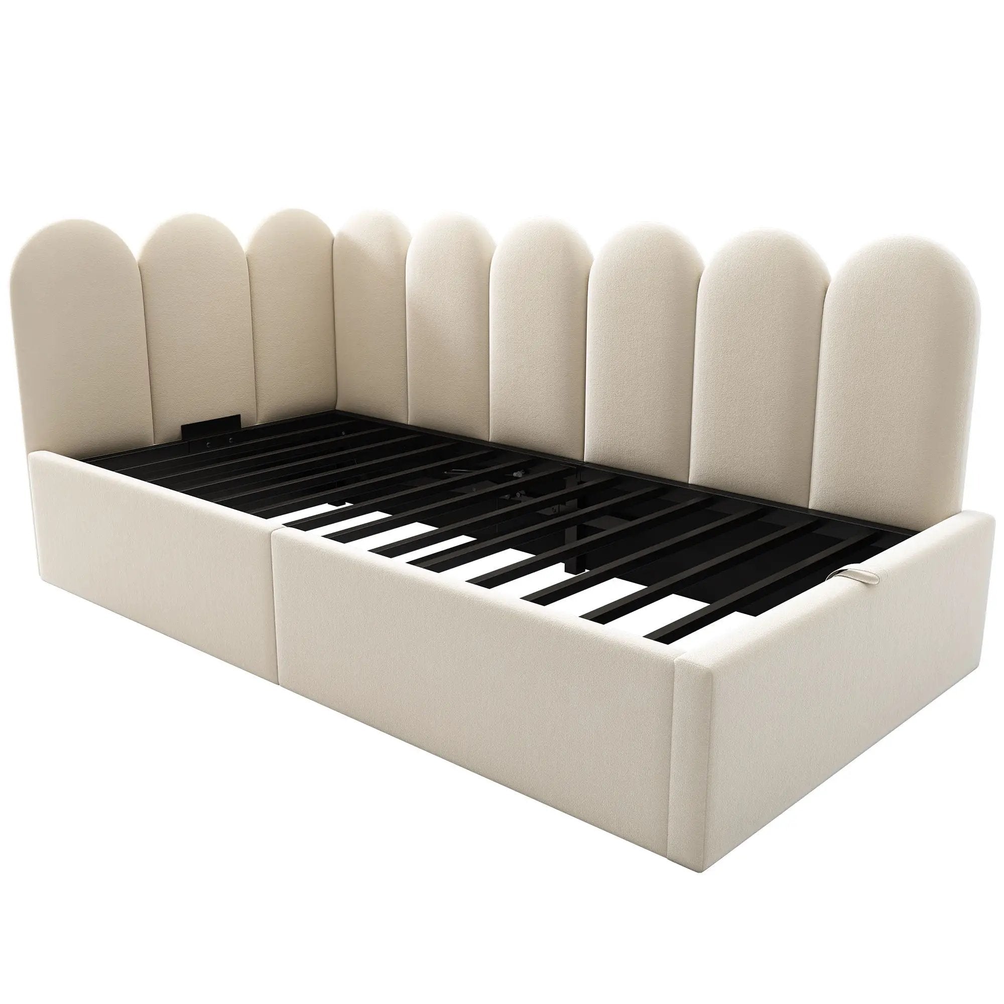 Upholstered Daybed With Metal Slatted Base by HouseOfZazla