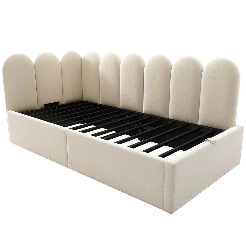 Upholstered Daybed With Metal Slatted Base by HouseOfZazla