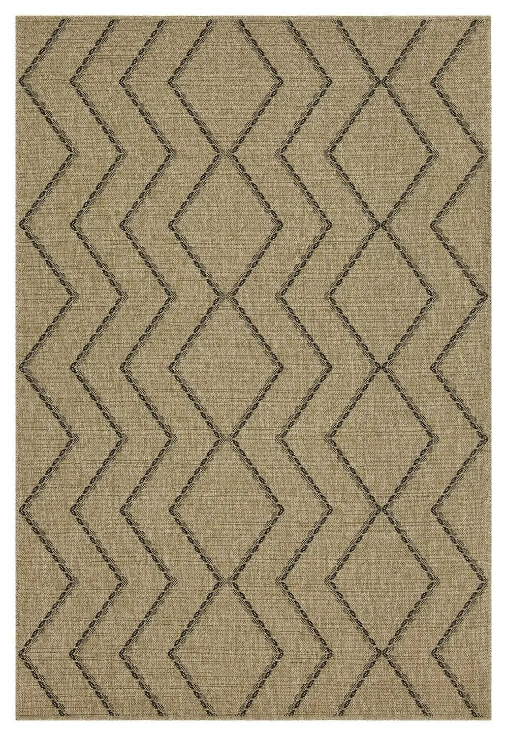 Earth GC_NTL1010 Jute/Black Indoor/Outdoor Area Rug by HouseOfZazla