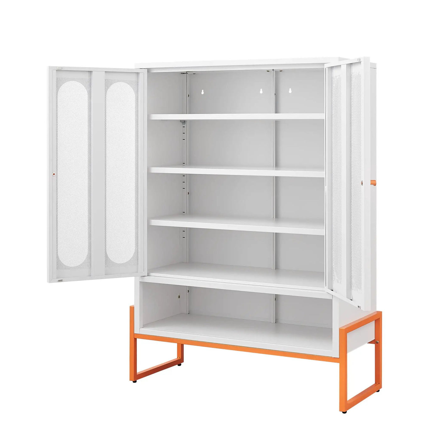 Modern Metal Shoe Cabinet With DoublebSided Doors And Adjustable Partitions by HouseOfZazla