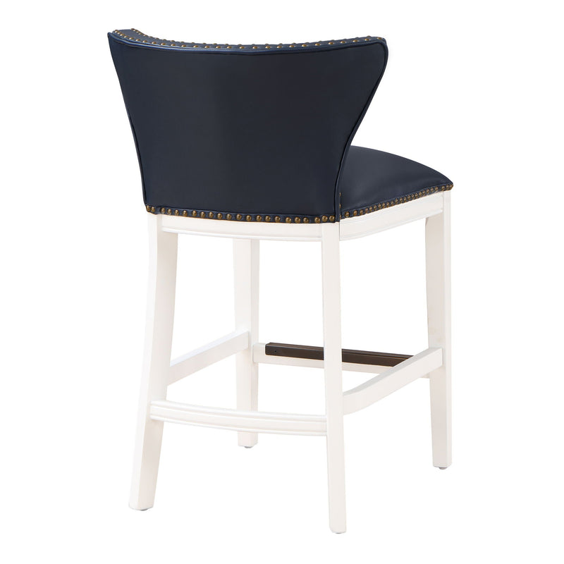 Macon - Counter Stool With Accents - Dark Blue by HouseOfZazla