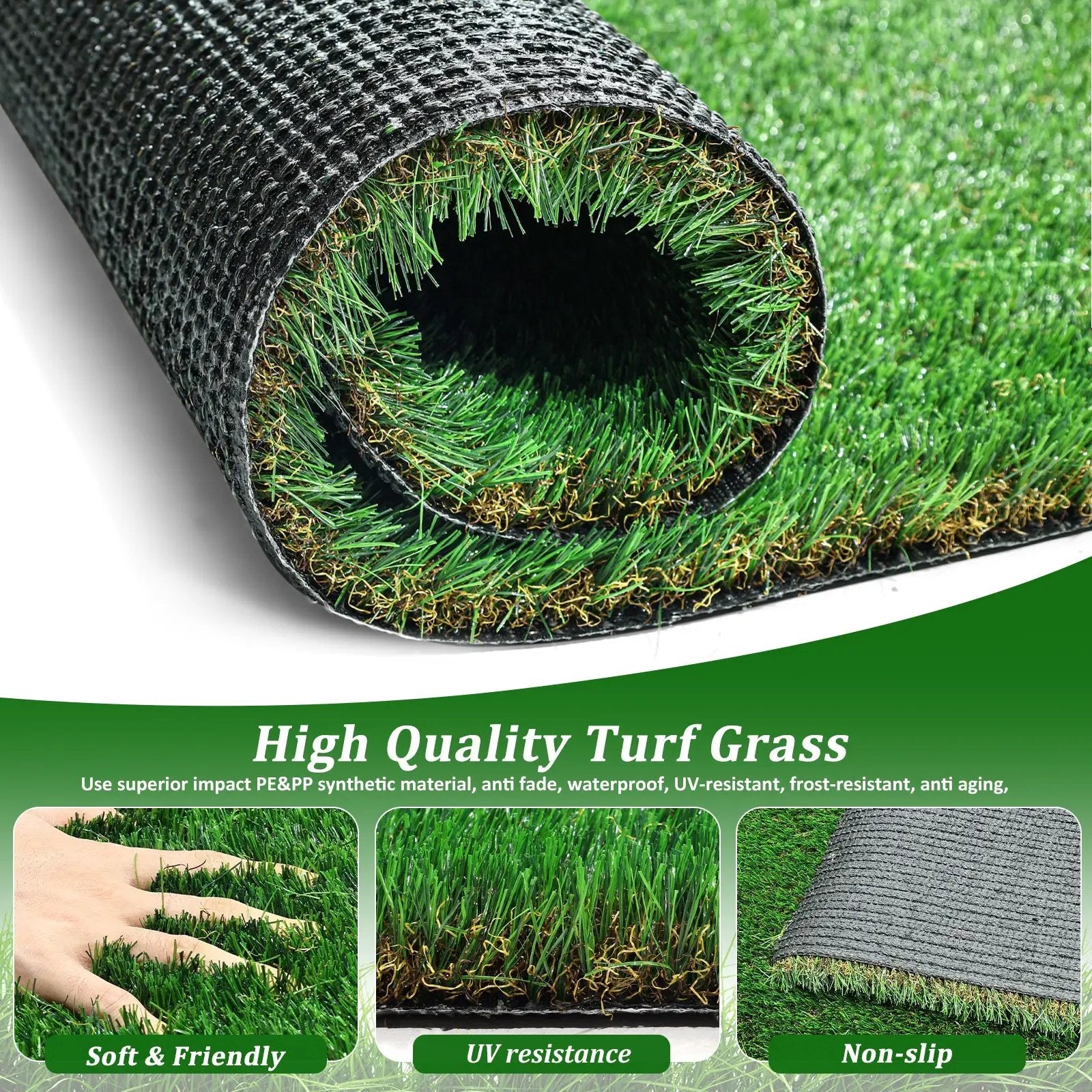 6.5FT X 33FT Outdoor Artificial Grass Runner Rug by HouseOfZazla
