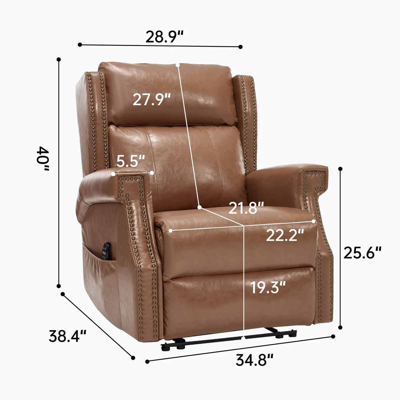 Manual Recliner Chair With Heavy Duty Motion Mechanism, 8 Vibrating Nodes And 3 Massage Modes For Living Room by HouseOfZazla