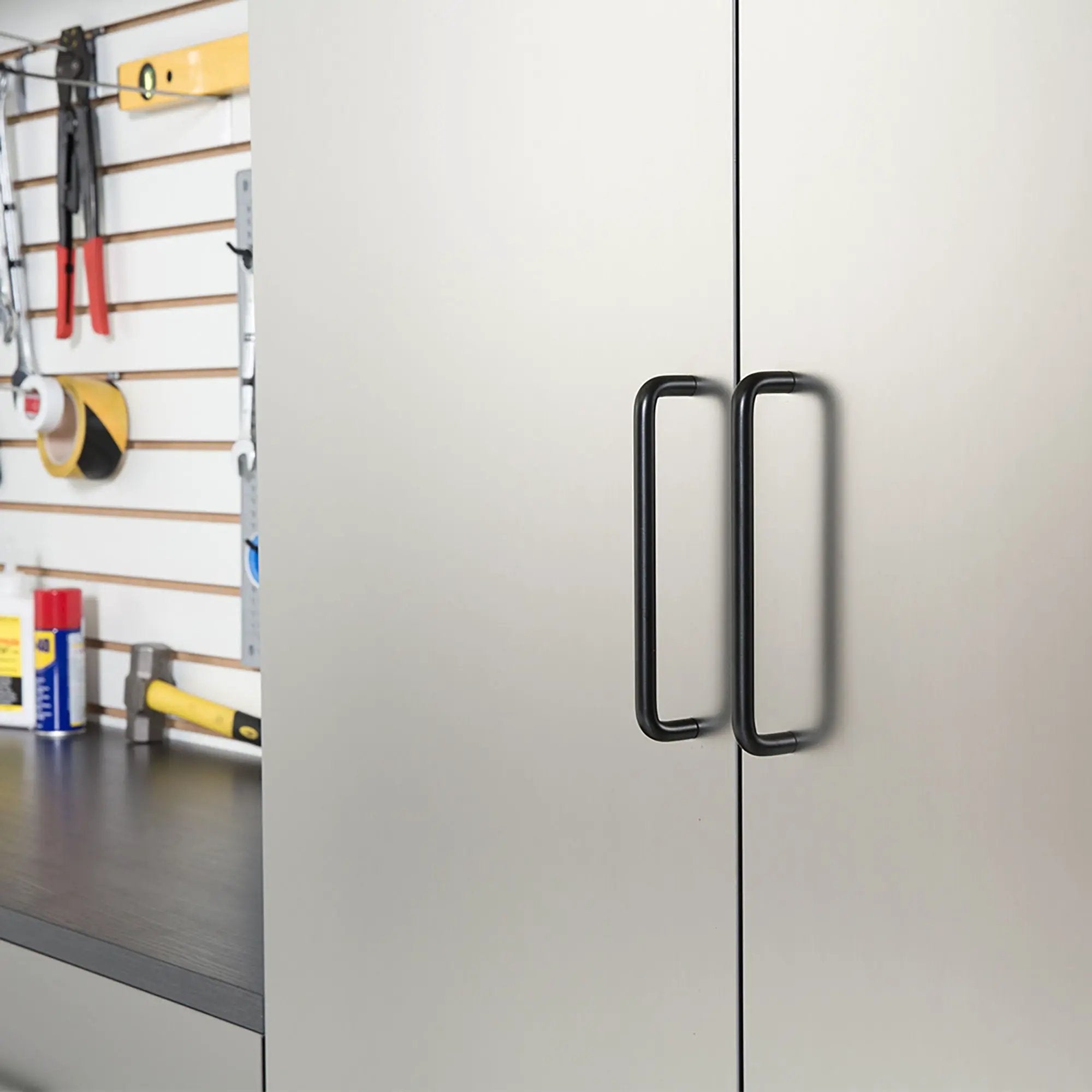 Astro Series - Garage Cabinet Set A With Soft Closing Drawers - Metallic Gray by HouseOfZazla