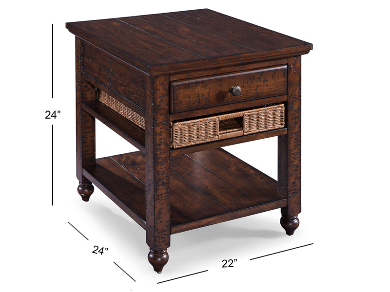 Cottage Lane - Wood Rectangular End Table - Coffee, photo 6 of 6