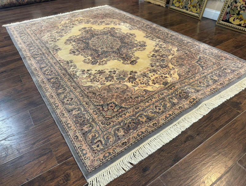Belgium Power Loomed Wool Rug 6.9 x 9.6, Vintage Oriental Carpet by Jewel Rugs