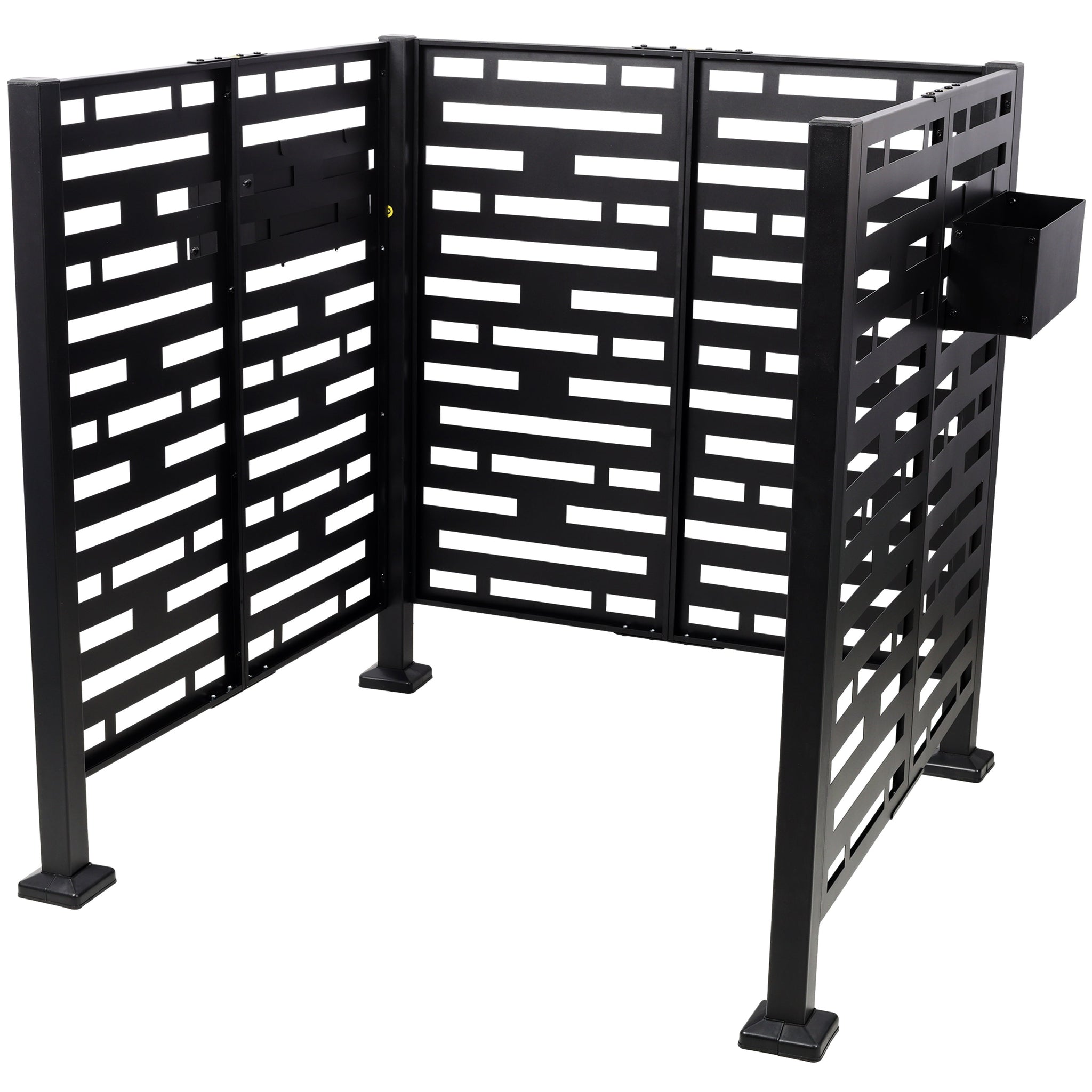 3.5x3.5FT Metal Air Conditioner Privacy Fence with Planter Boxes by HouseOfZazla