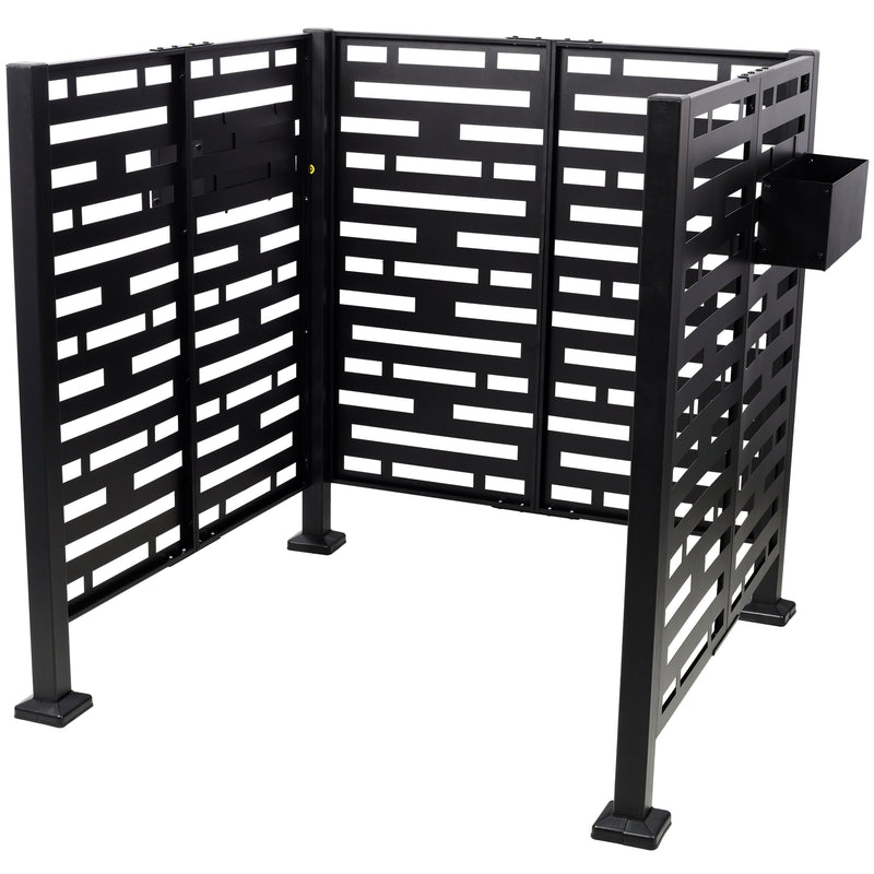 3.5x3.5FT Metal Air Conditioner Privacy Fence with Planter Boxes by HouseOfZazla