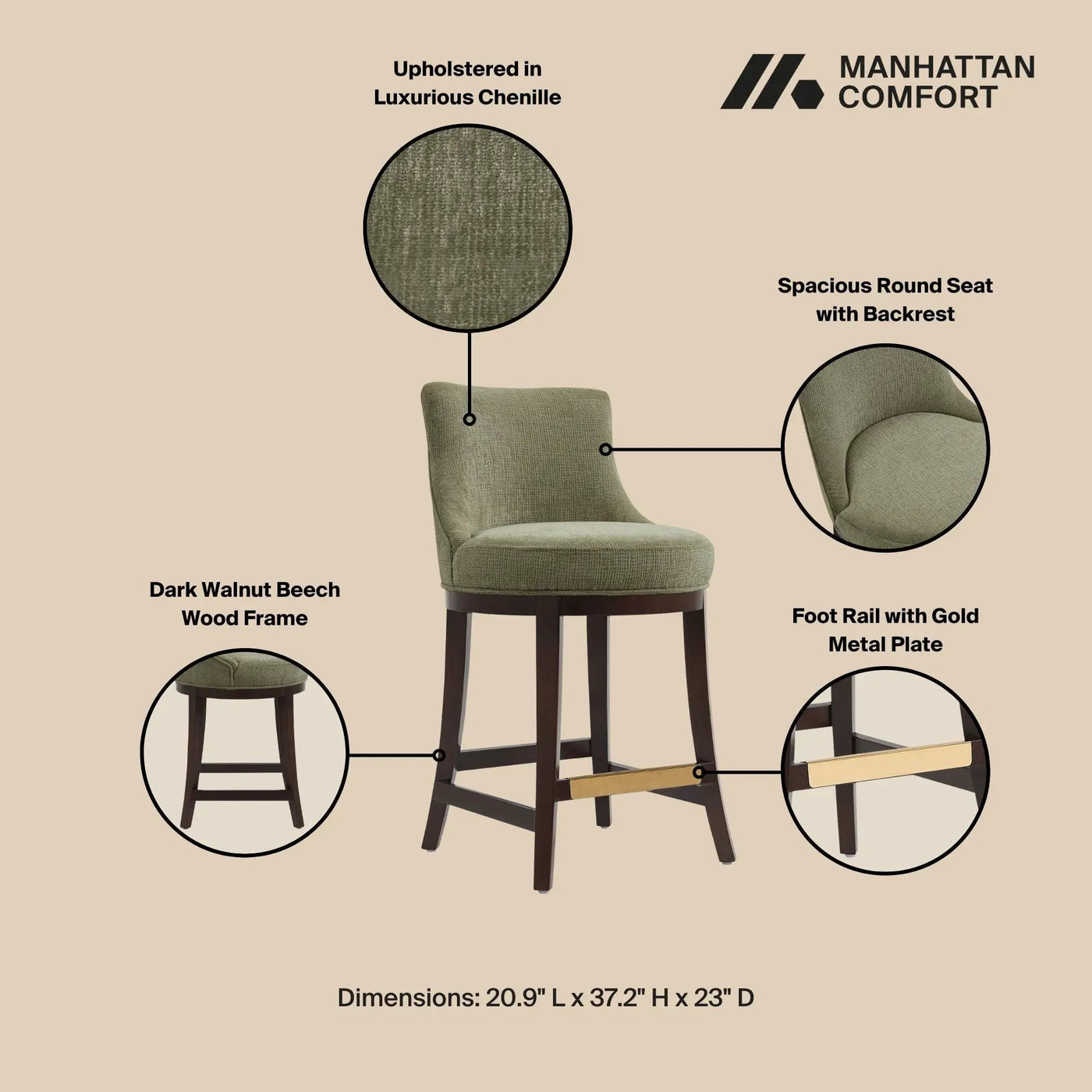 Lucia - Counter Stool by HouseOfZazla