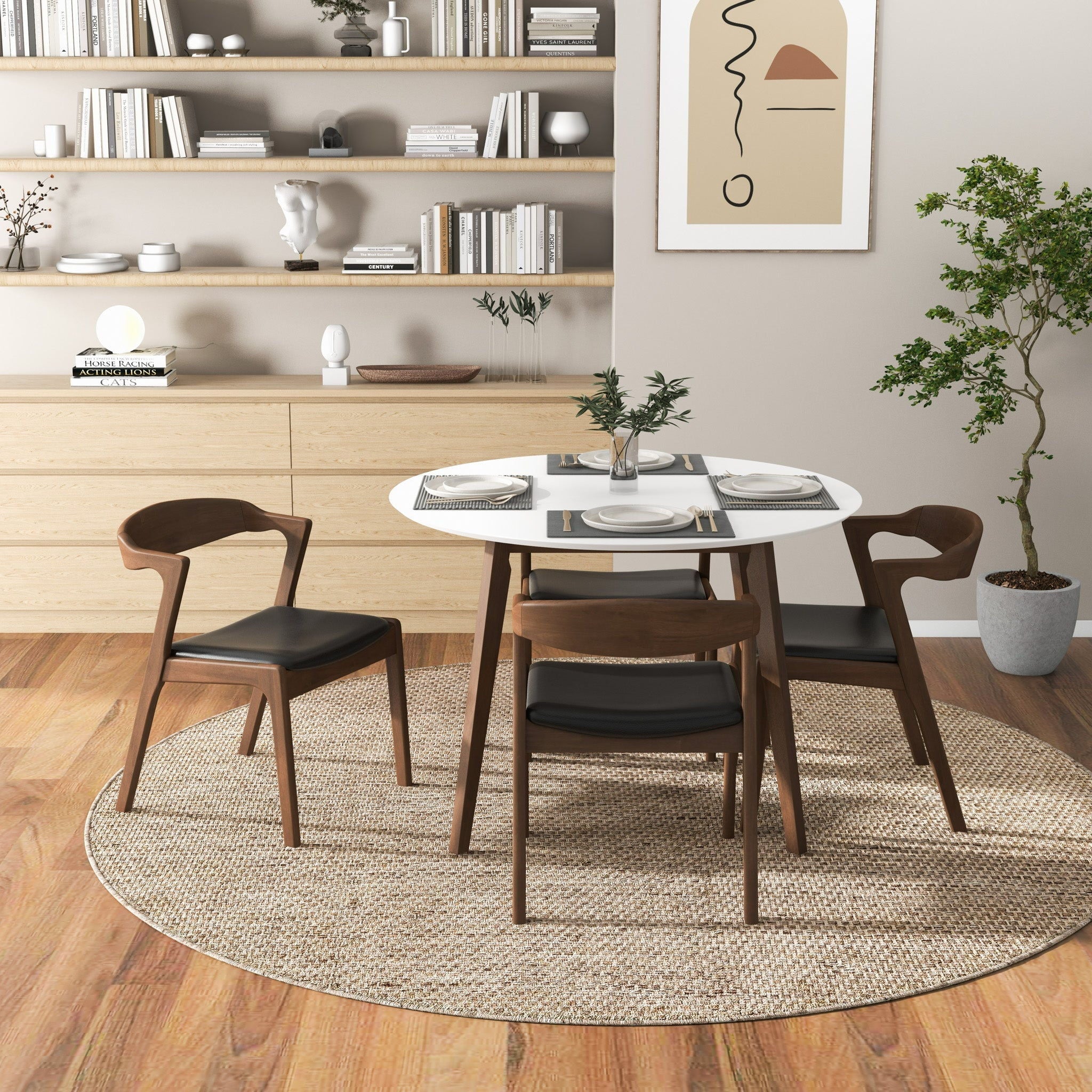 Alina - Dining Table And 4 Side Chairs - White by HouseOfZazla