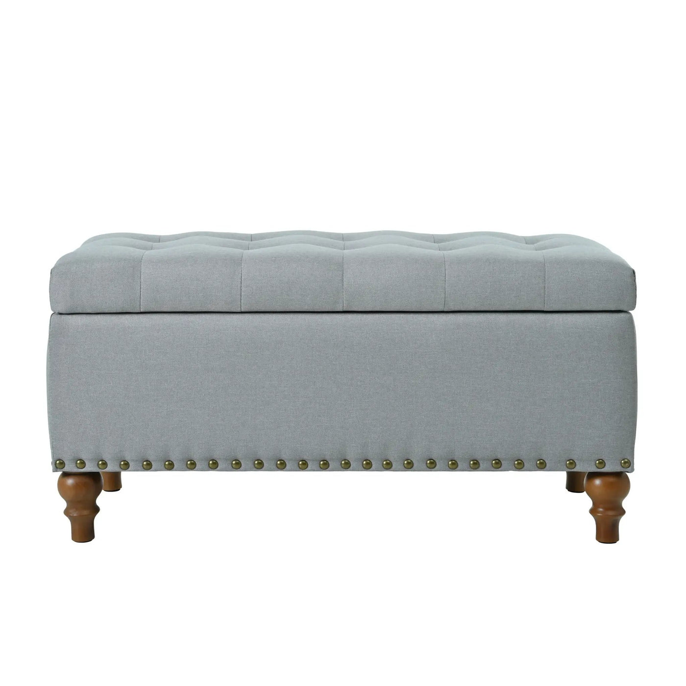 Upholstered Ottoman With Storage And Rivet Trim by Unique Piece Furniture