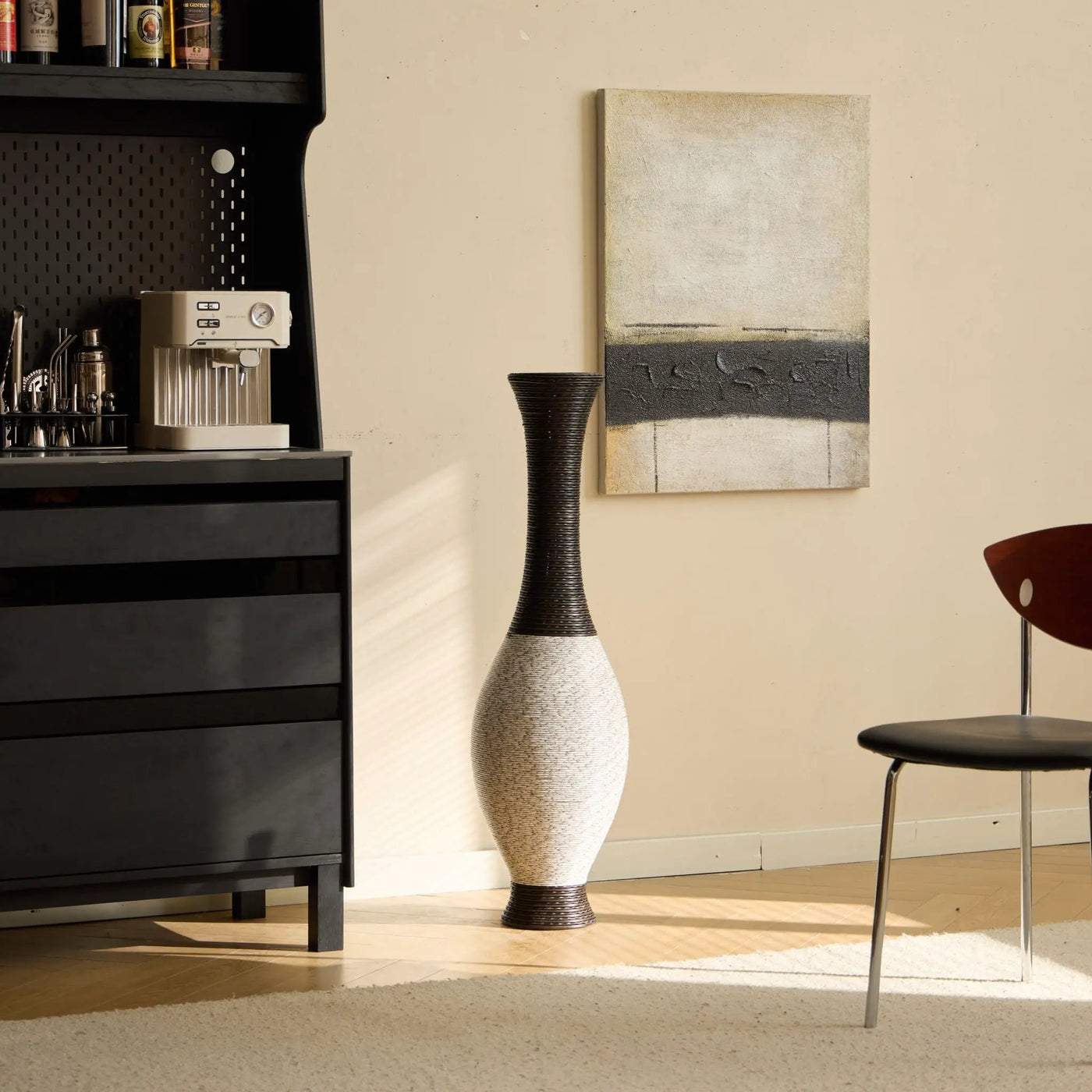 Tall Designer Floor Vase With Elegant 2 Tone by HouseOfZazla