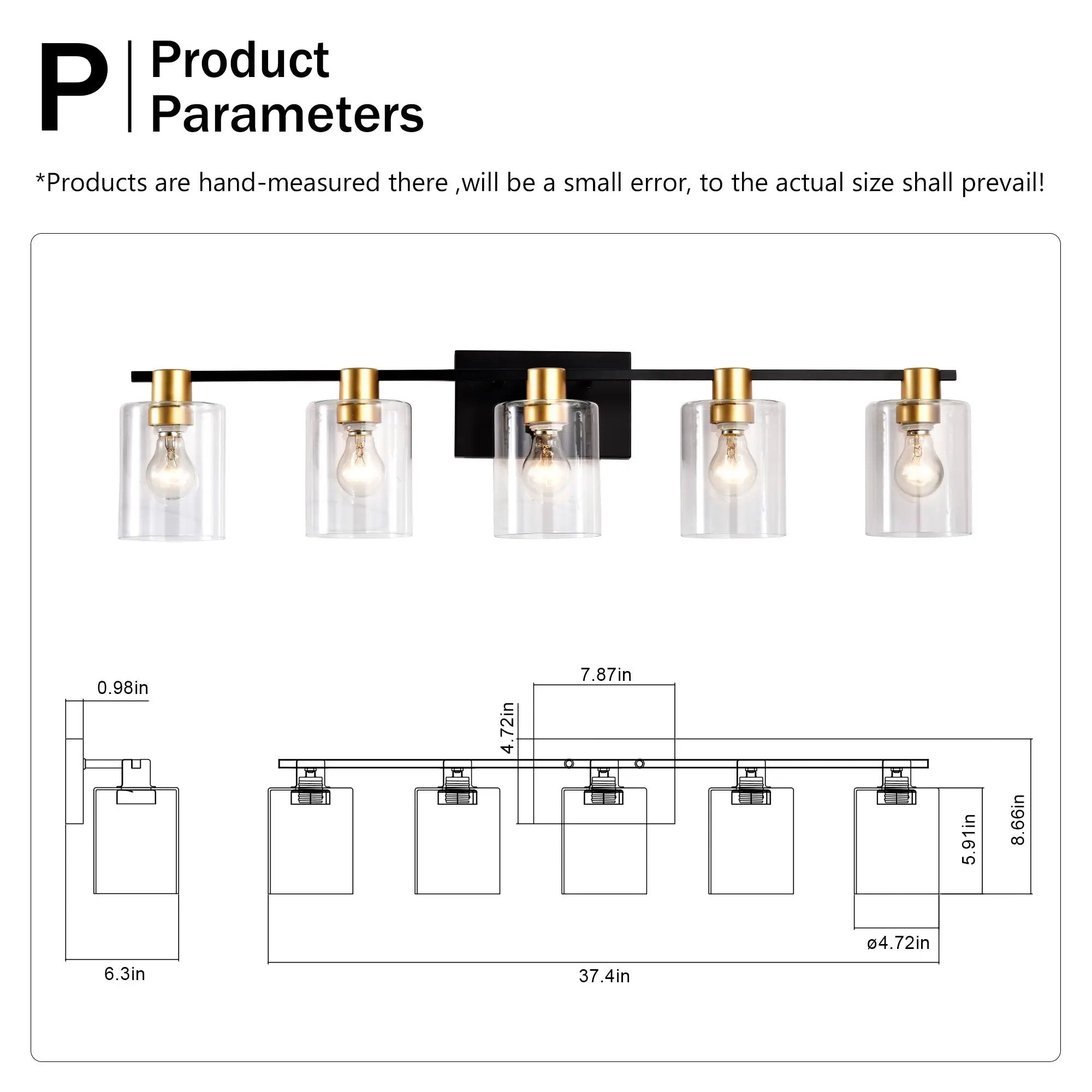 5-Light Matte Bathroom Lighting by HouseOfZazla