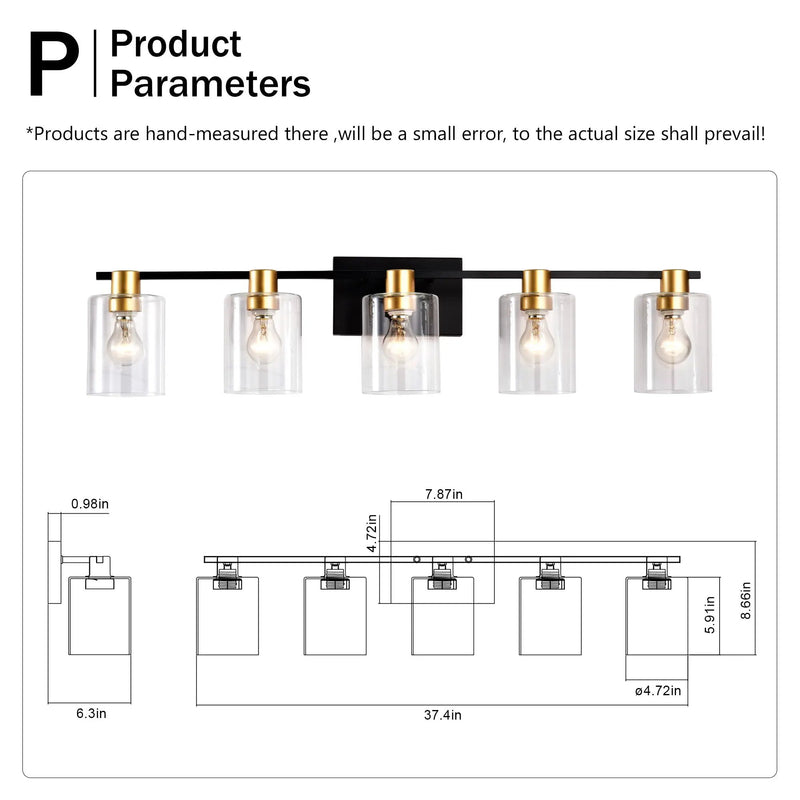 5-Light Matte Bathroom Lighting by HouseOfZazla