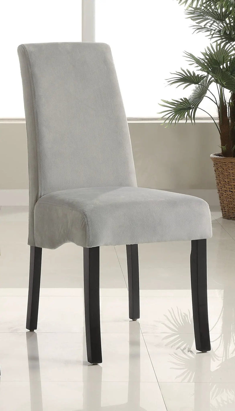 Stanton Velvet Upholstered Dining Side Chair Grey (Set of 2) by Unique Piece Furniture
