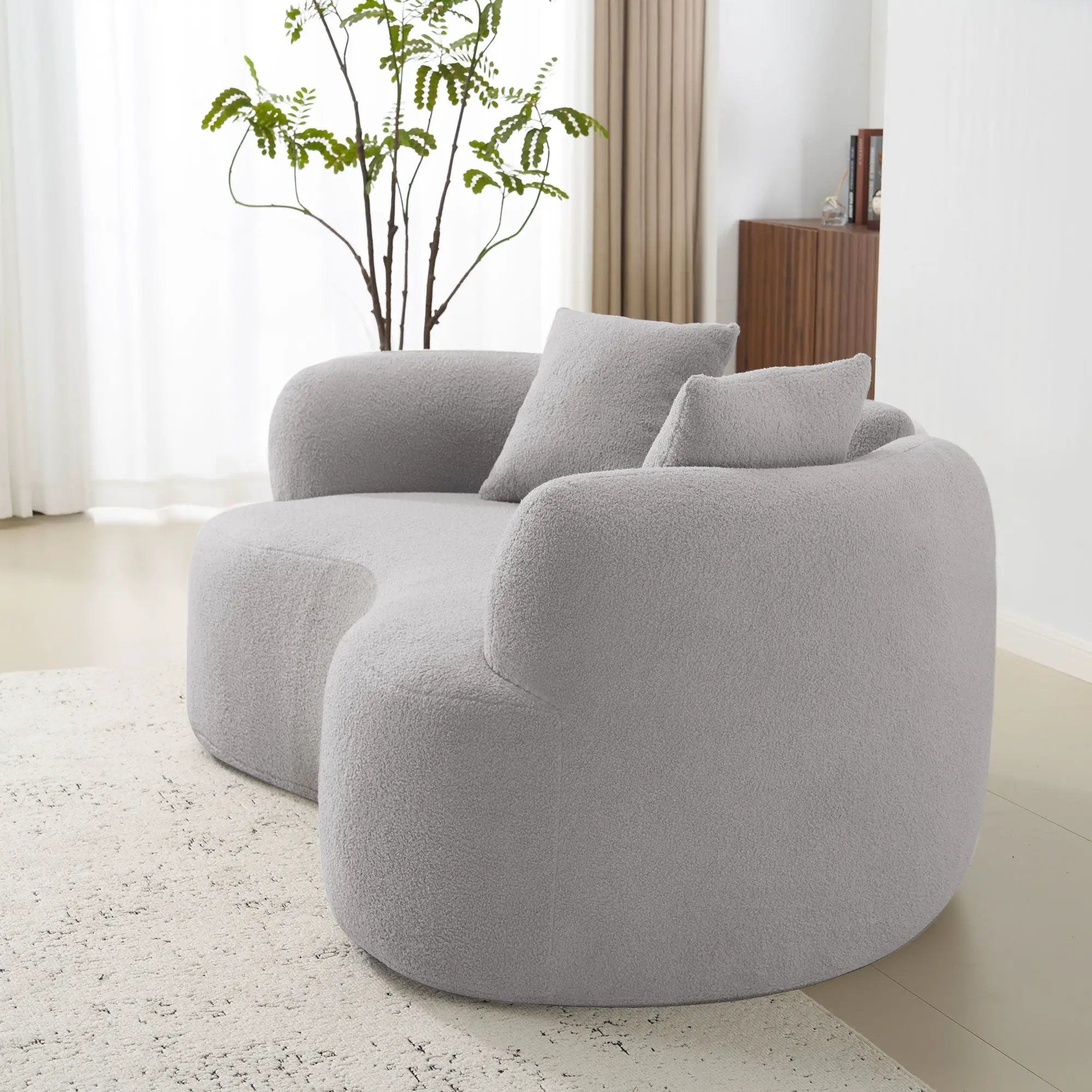 Modern Curved Loveseat by Unique Piece Furniture