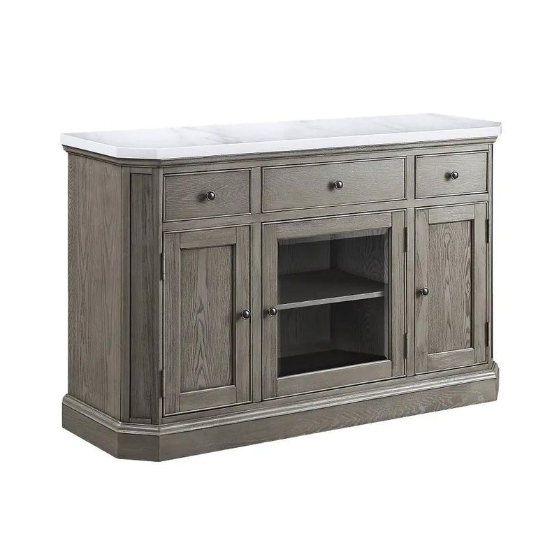 Zumala - Server - Marble Top & Weathered Oak by Unique Piece Furniture