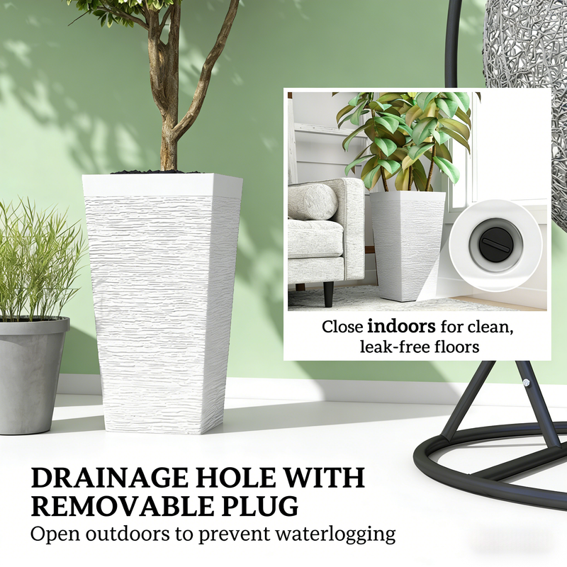 Stackable Tapered Planters, Set of 3 Outdoor Planters by HouseOfZazla