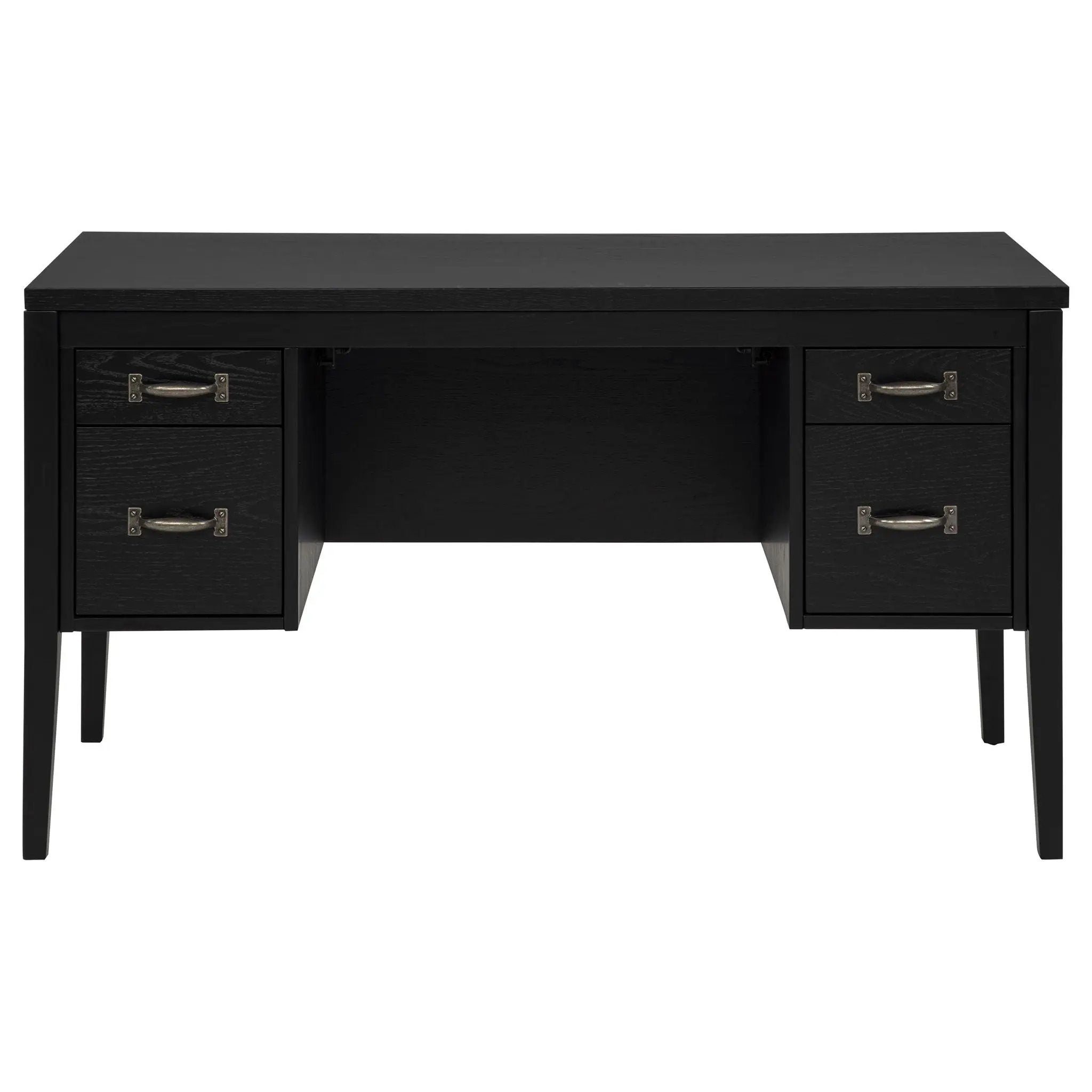 Graham 54-inch 4-drawer Double Pedestal Lift Top Computer Desk Black by Unique Piece Furniture