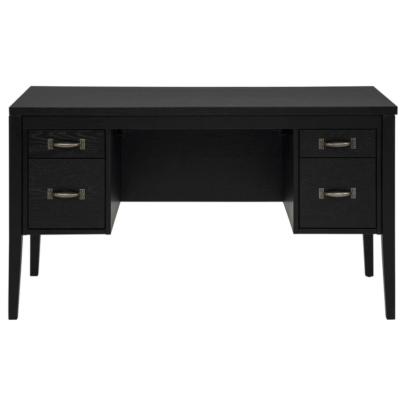 Graham 54-inch 4-drawer Double Pedestal Lift Top Computer Desk Black by Unique Piece Furniture
