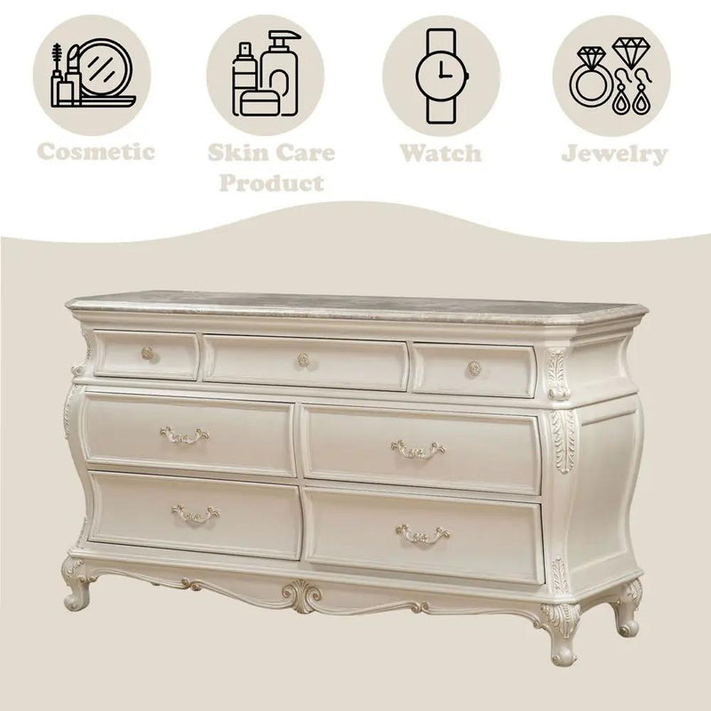 Chantelle - Dresser w/Granite Top by Unique Piece Furniture