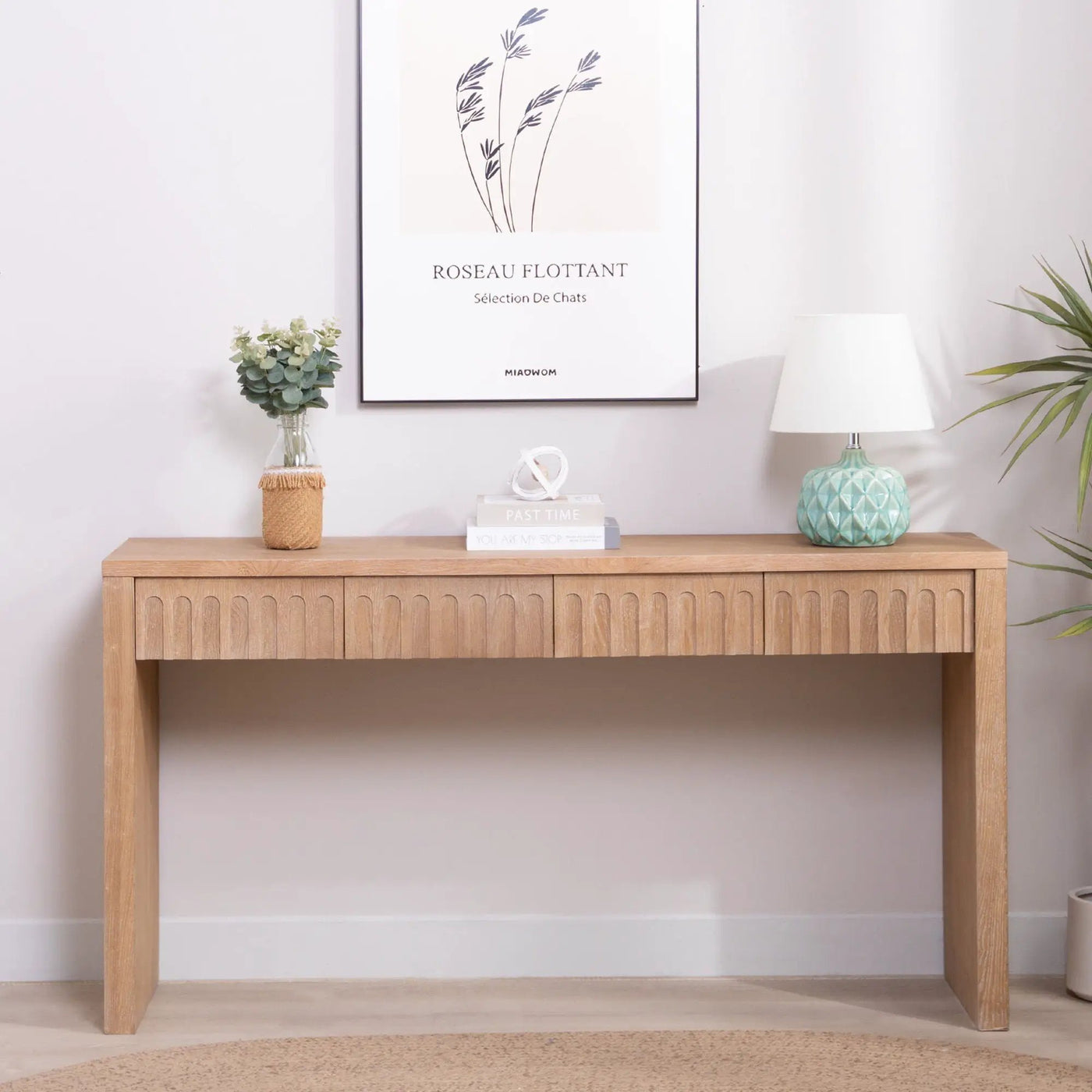 Modern Console Table With 4 Drawers, Entryway Table by HouseOfZazla
