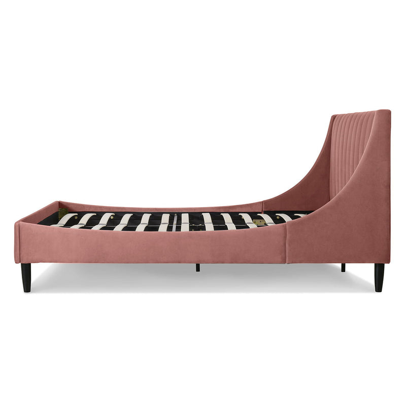 Aspen - Vertical Tufted Modern Headboard Platform Bed Set by HouseOfZazla