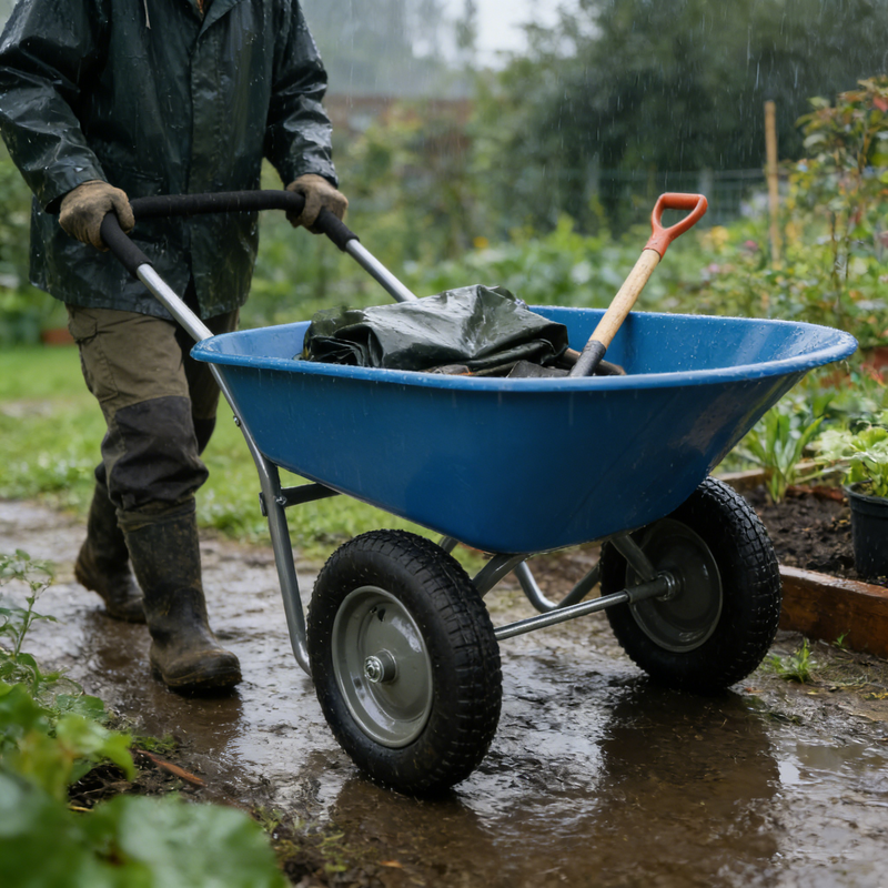 Two Wheeled Trolley Wheel Barrow with ABS+Steel Construction - Black, photo 10 of 10