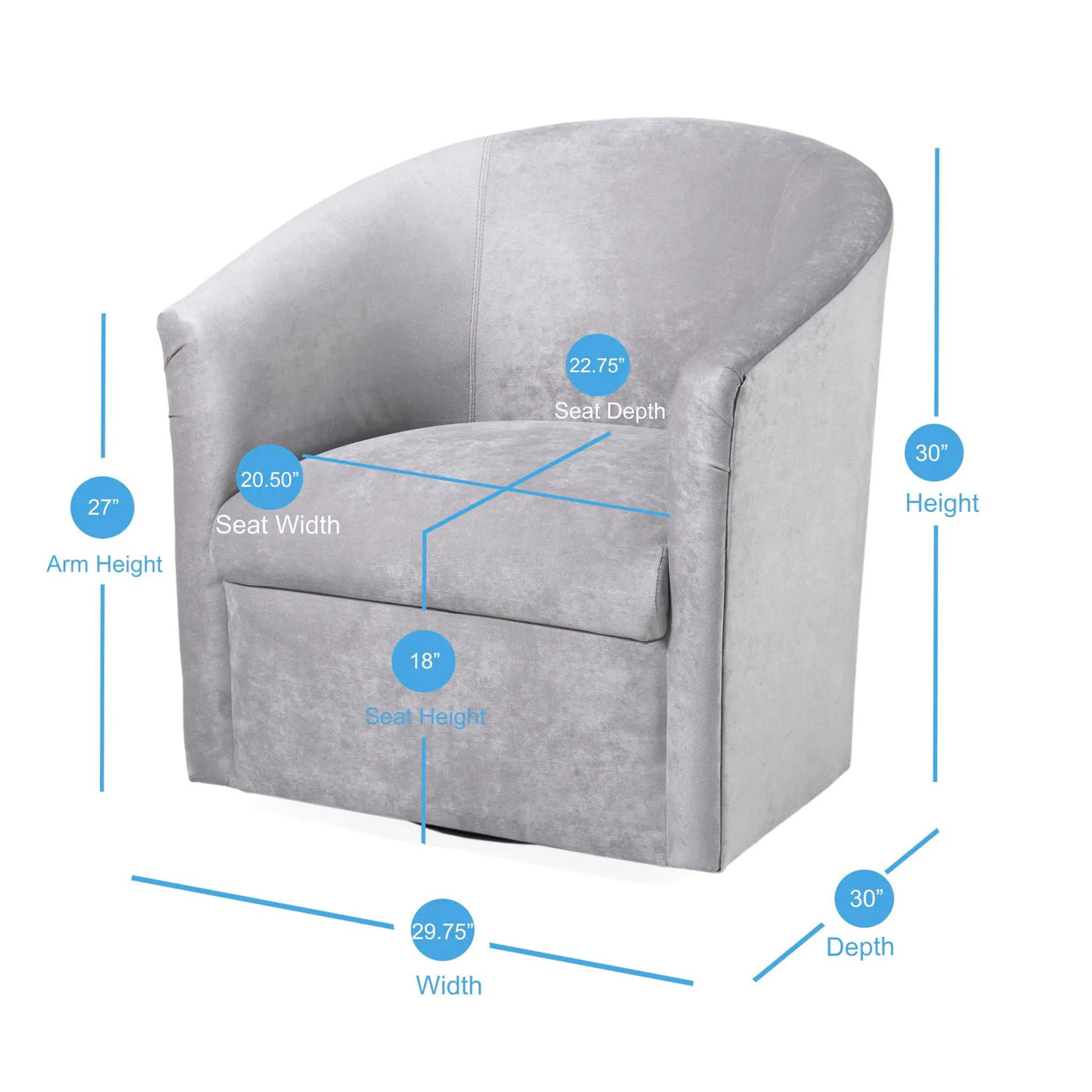 Eden - Swivel Chair With Upholstery And Hardwood Frame by HouseOfZazla