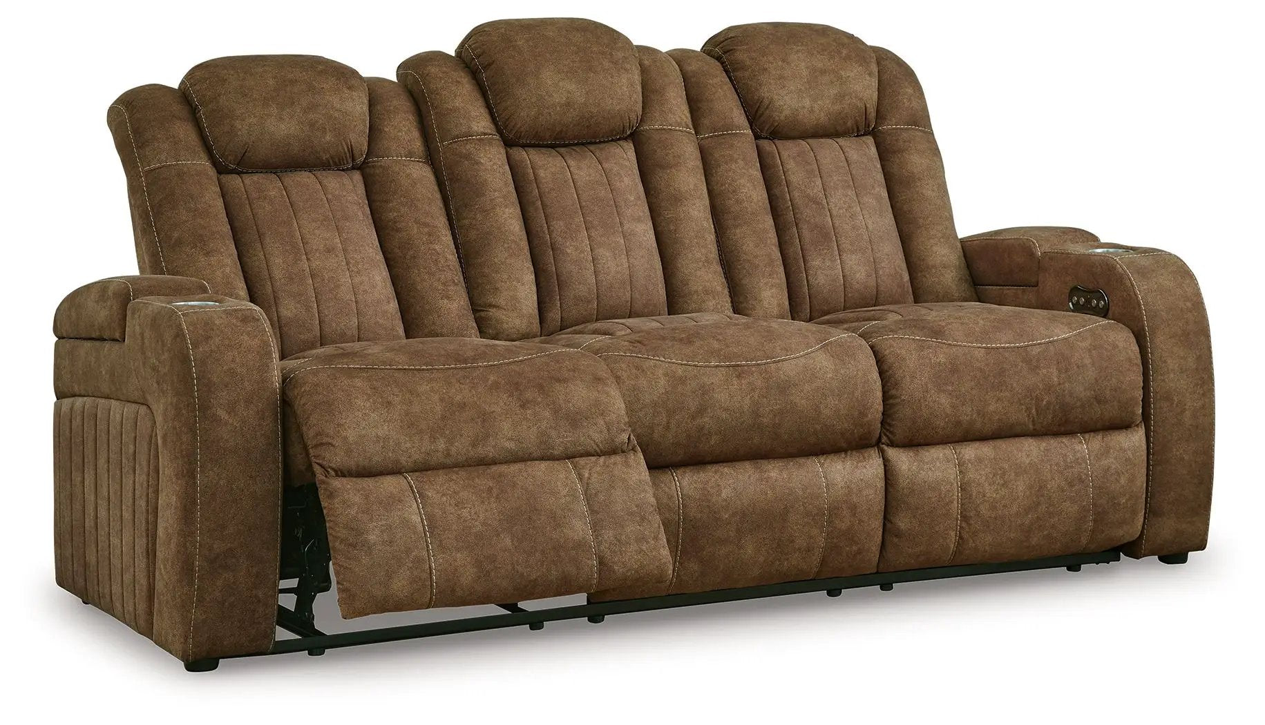 Wolfridge - Power Reclining Sofa With Adj Headrest - Brindle by Unique Piece Furniture