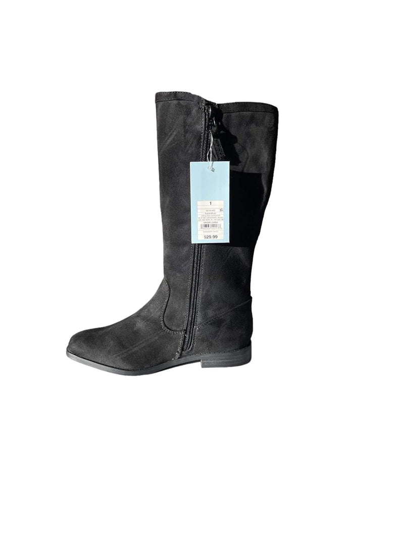 Cat & Jack Mylah Black Tall Kids Boots New Black Boots by Selzalot