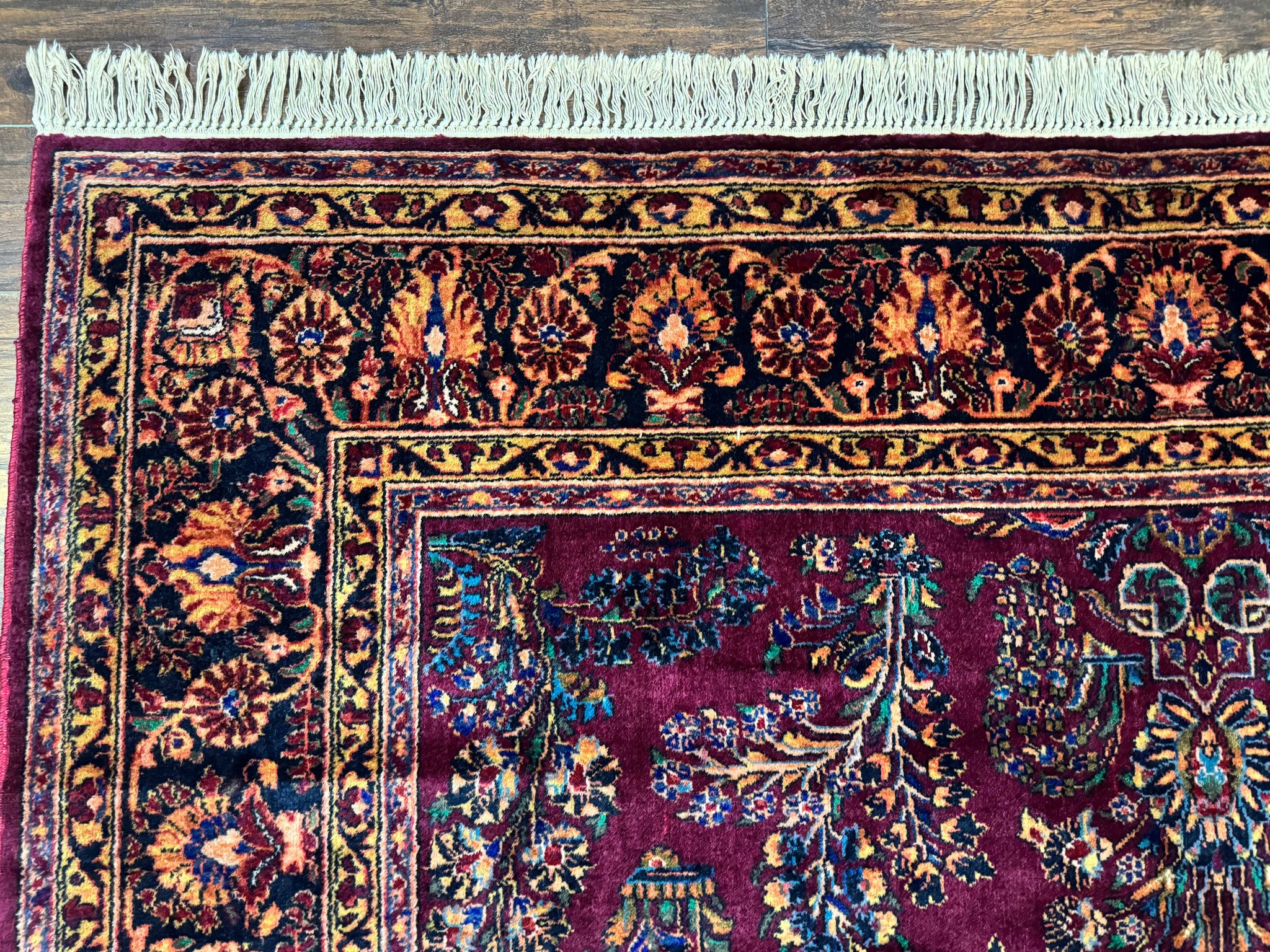 Antique Karastan Rug 8.6 x 12, Wool Pile, Vintage Discontinued Karastan Sarouk Lanamar by Jewel Rugs