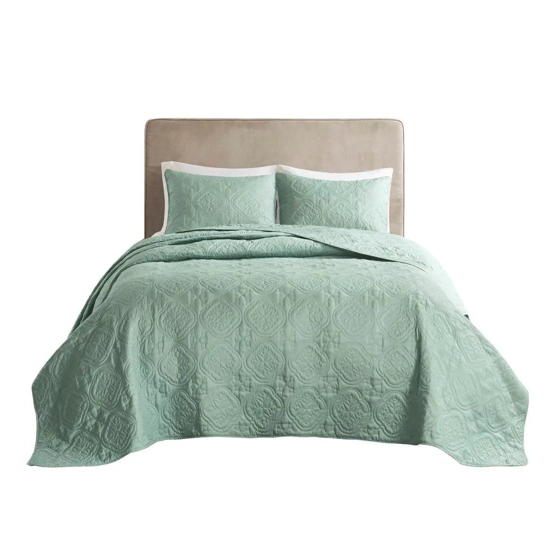 3 Piece Reversible Bedspread Set Seafoam King/Cal King by HouseOfZazla