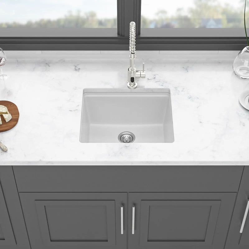 Quartz Composite Kitchen Sink With Workstation, Undermount by HouseOfZazla