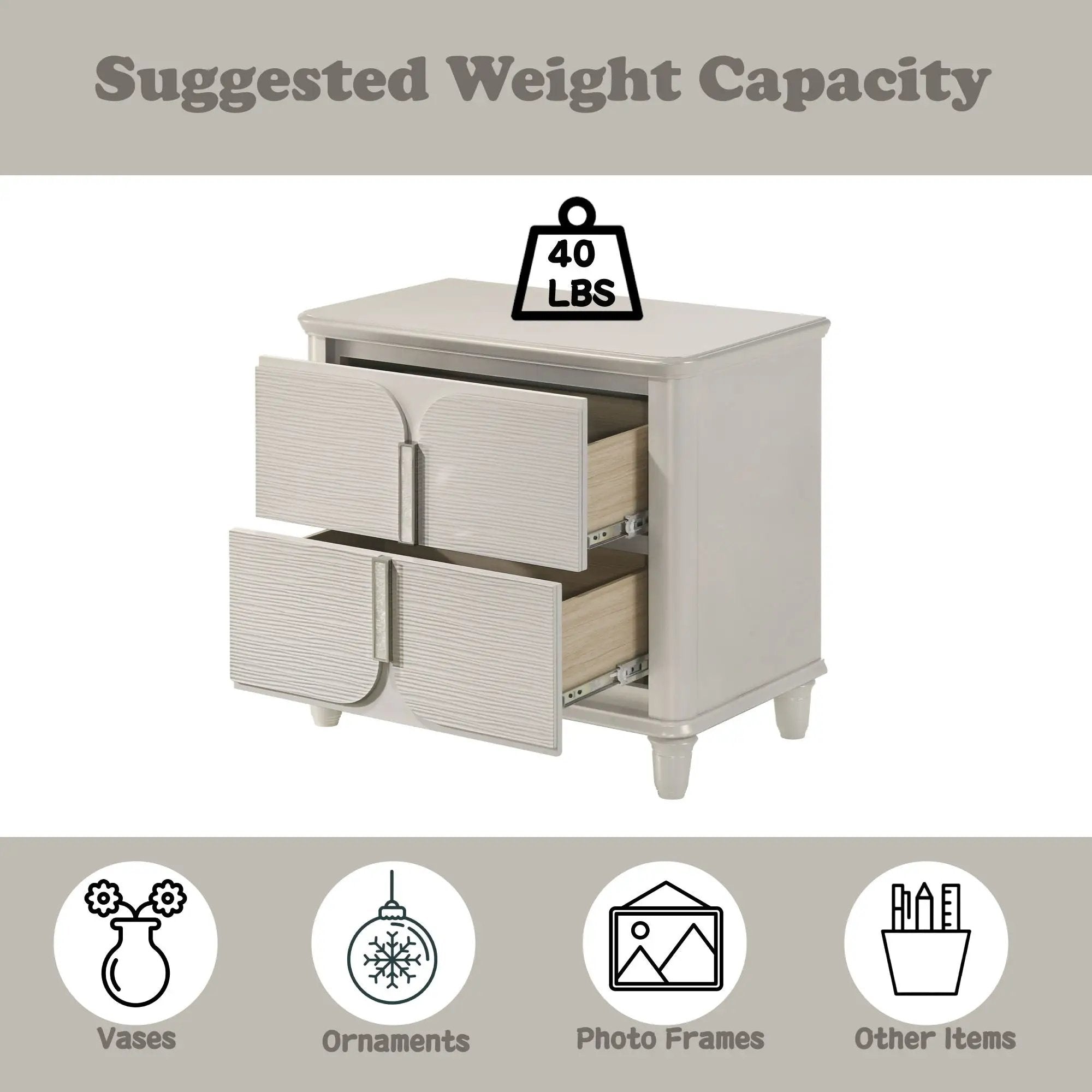 Laveda - Nightstand - White by Unique Piece Furniture